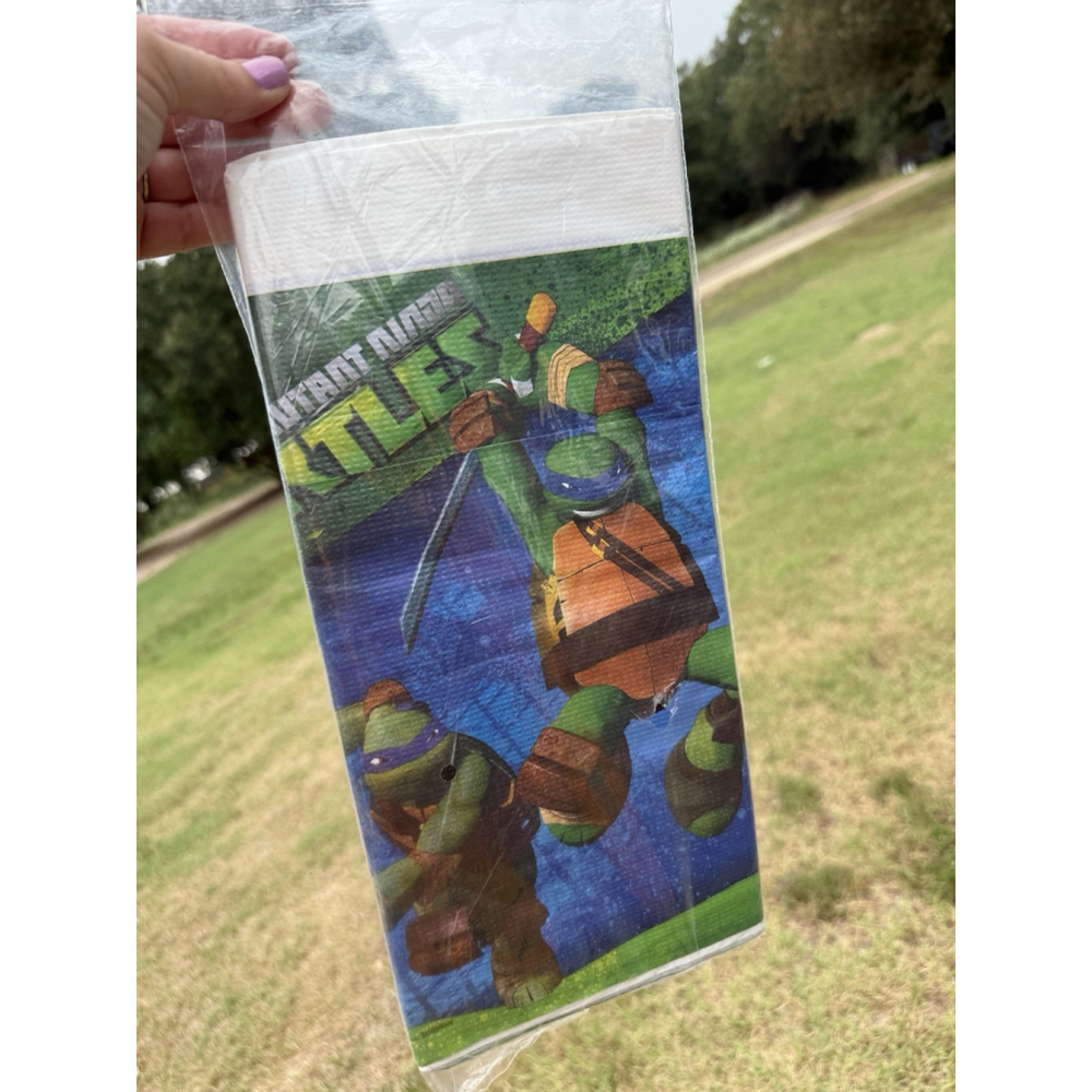 New 2012 Teenage Mutant Ninja Turtles paper table cover 54" x 96” Viacom